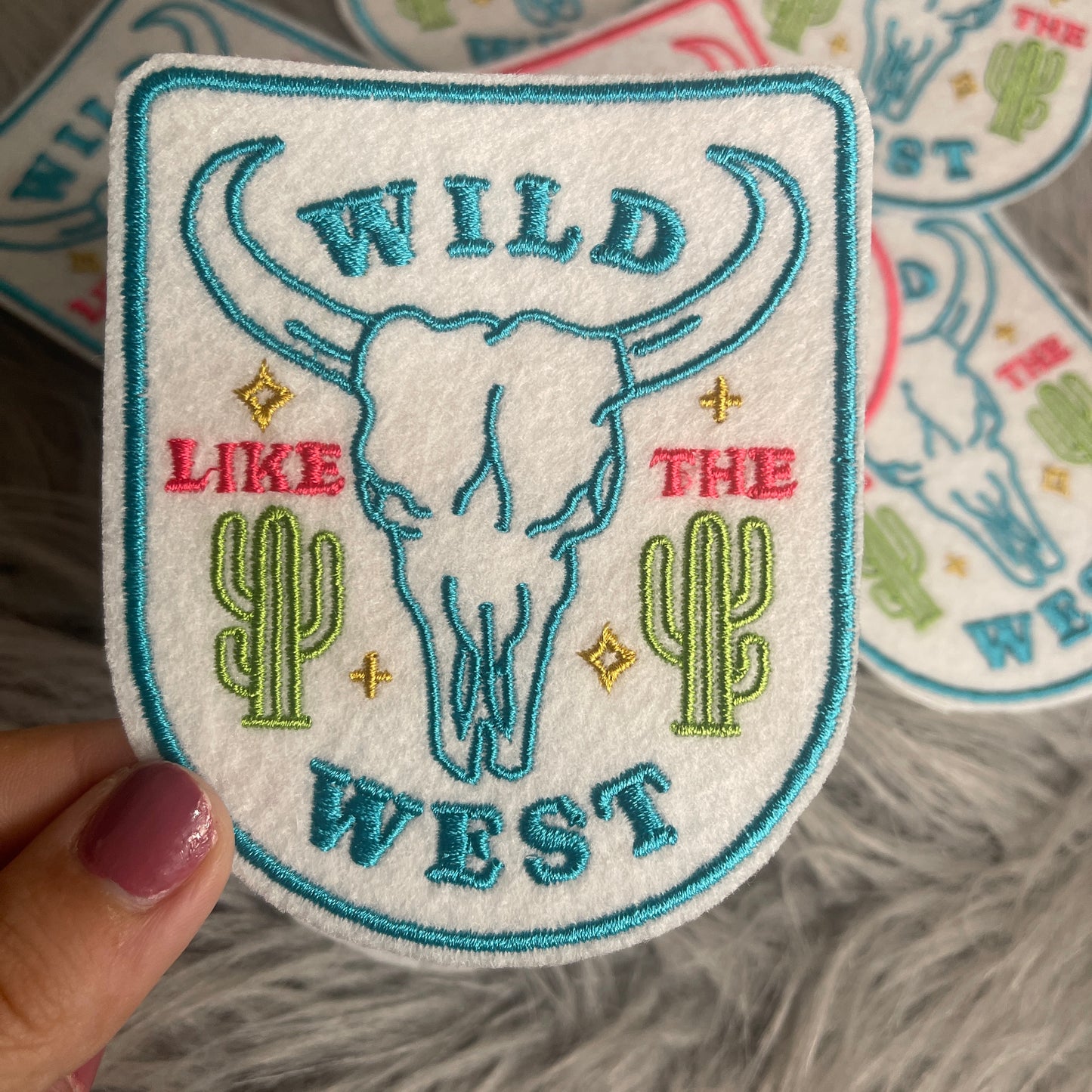 Wild like the West Iron on embroidered patch