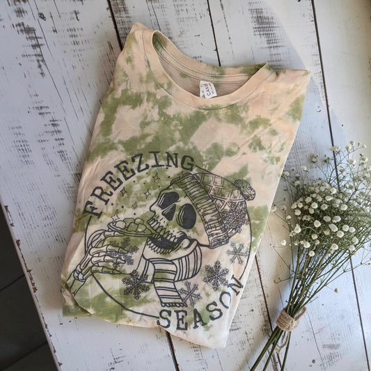 Ready to ship tie-die freezing season T-shirt