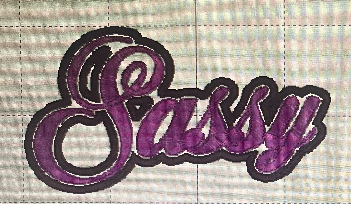 Custom SASSY Iron on embroidered patch