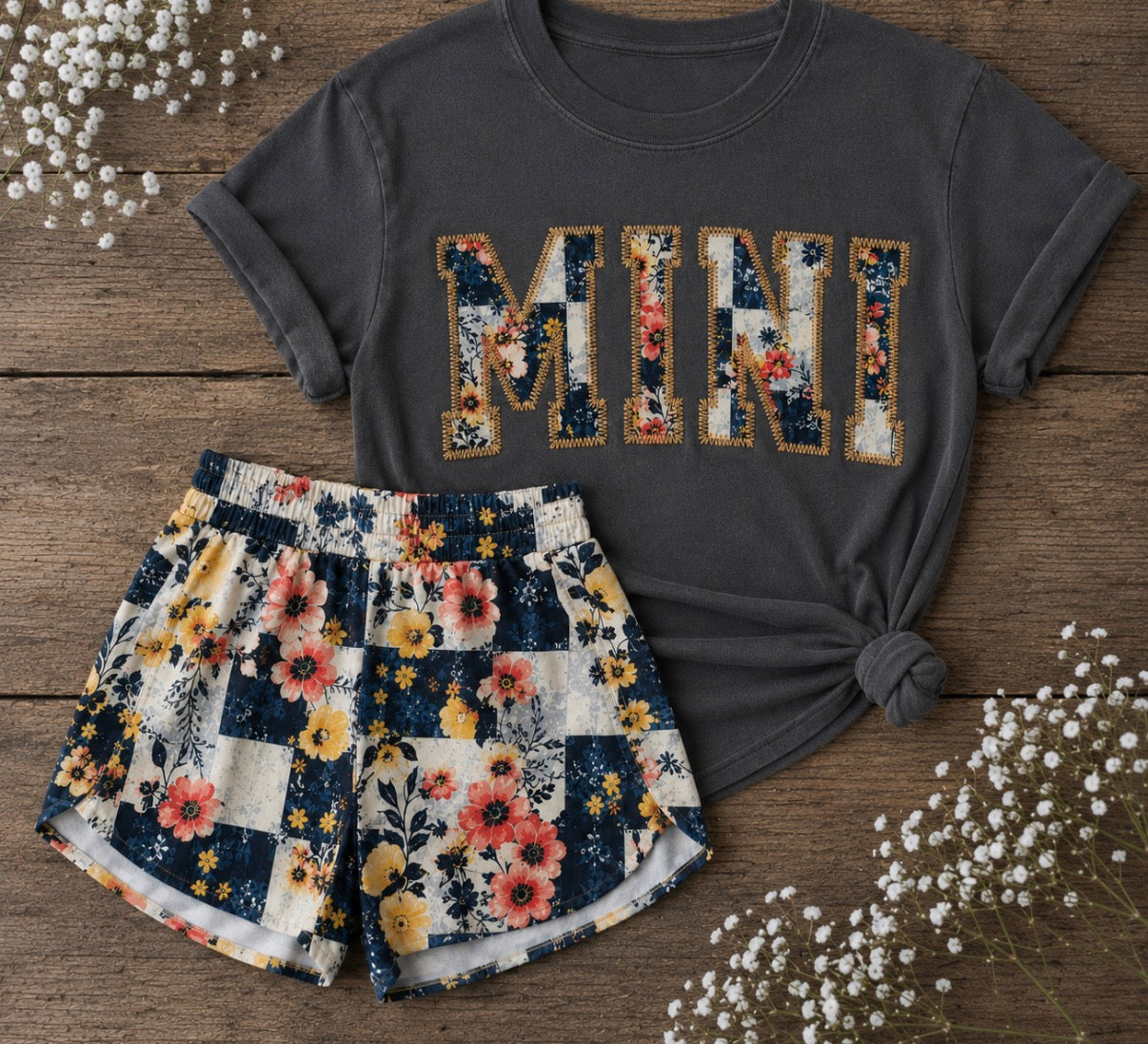 PRE ORDER - FLORAL mini EMBROIDERED OUTFIT SET