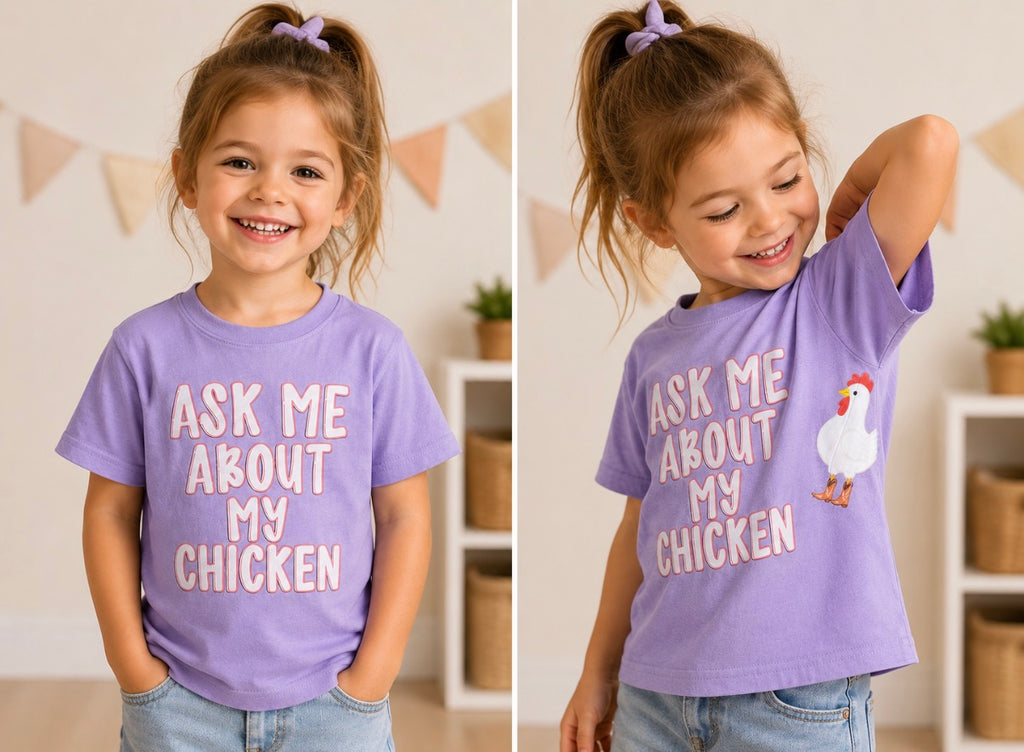 Ask me about my chicken Toddler Tee