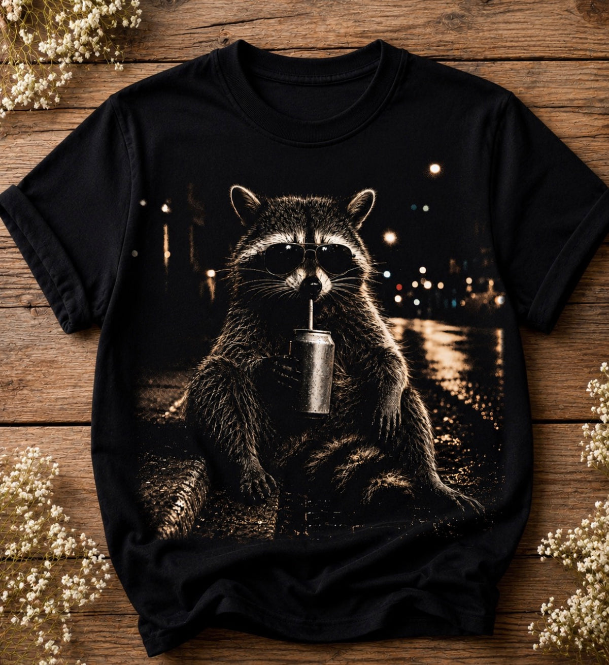 Raccoon After Dark Tee