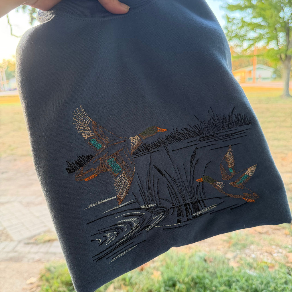 Mallard Marsh Embroidered Sweatshirt
