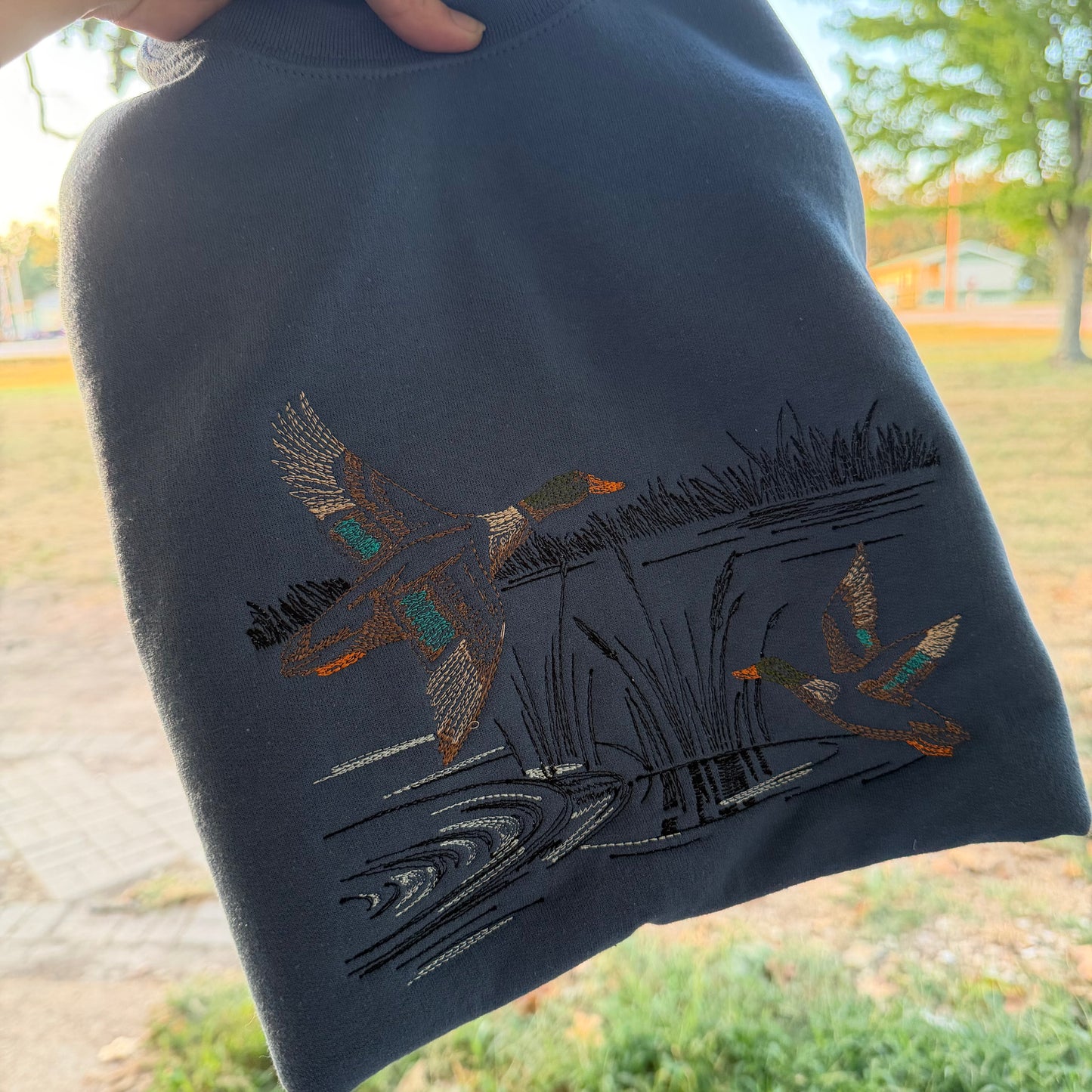 Mallard Marsh Embroidered Sweatshirt