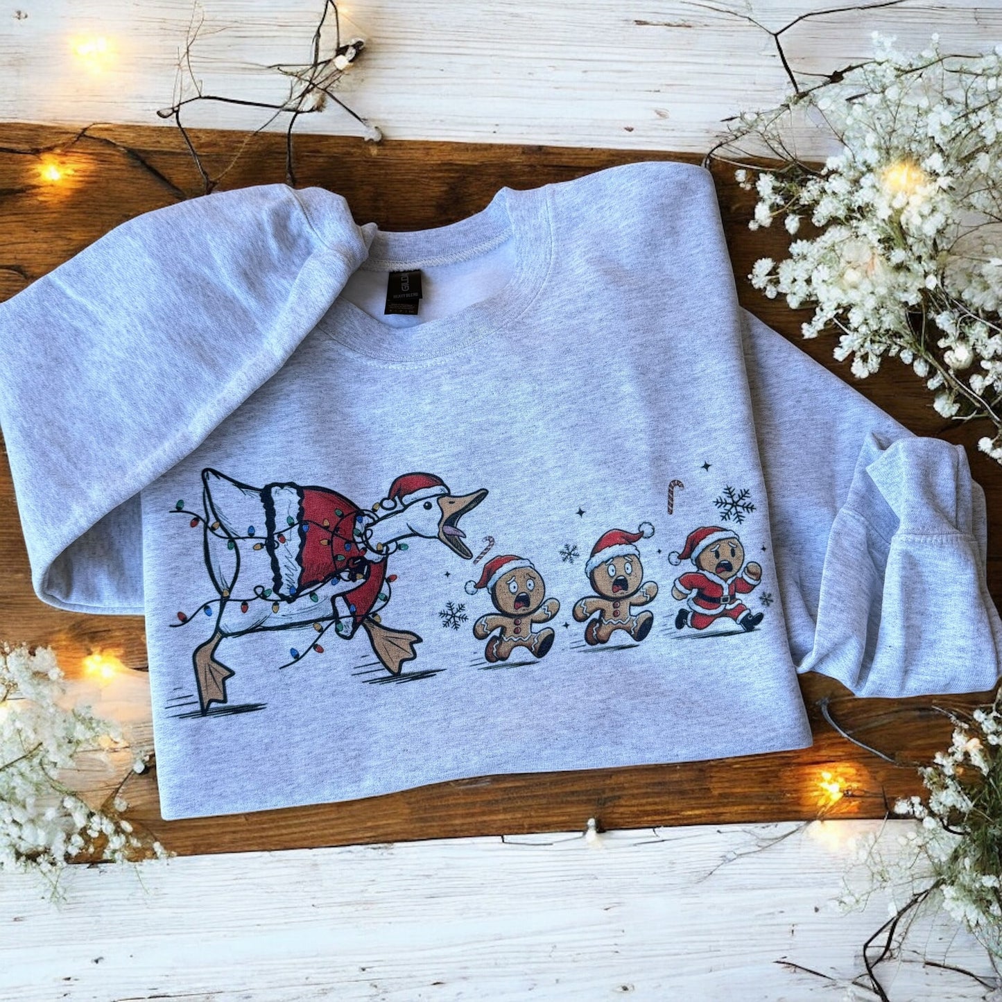 Christmas Duck & Gingerbread Chase Sweatshirt
