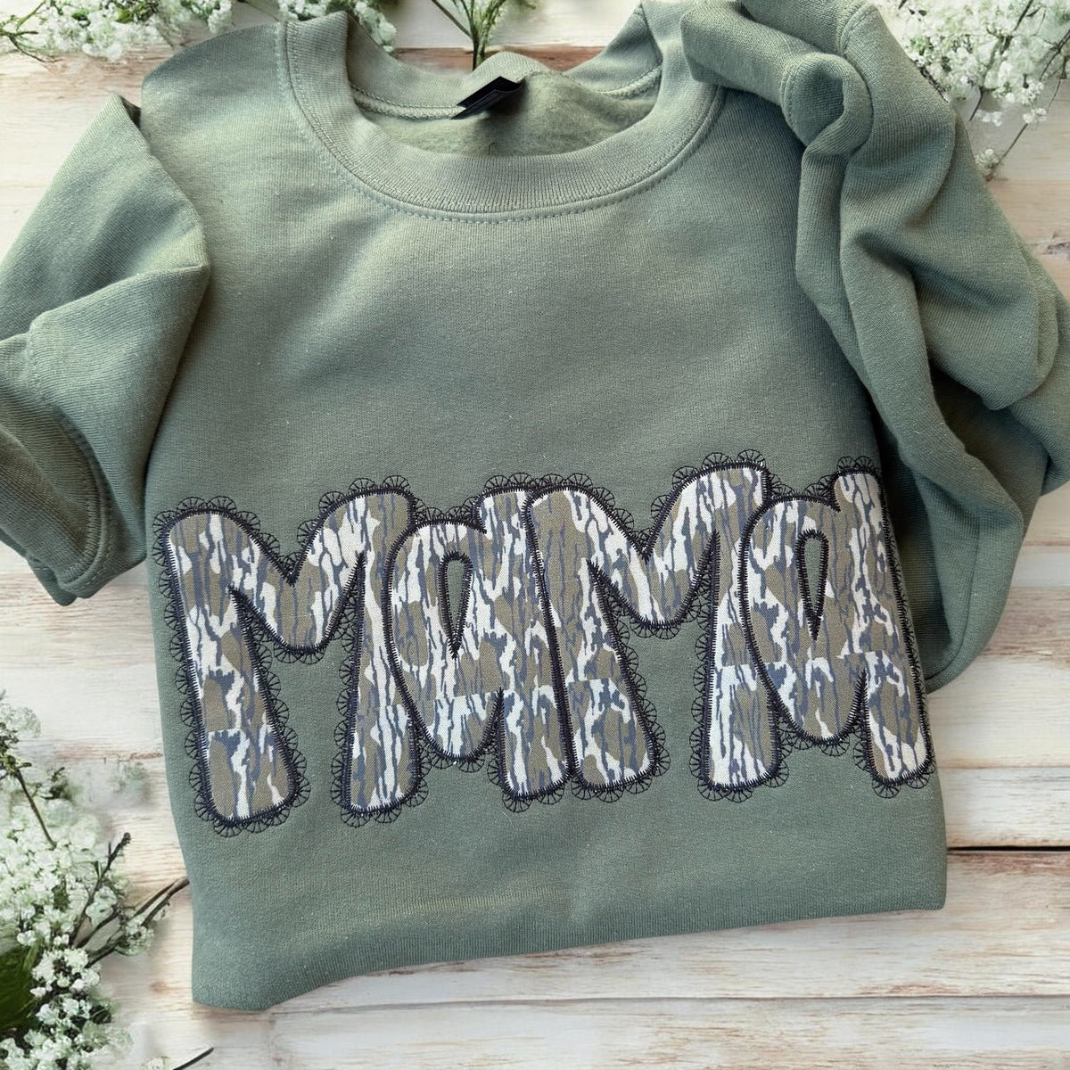 Lace stitching Mama Sweatshirt
