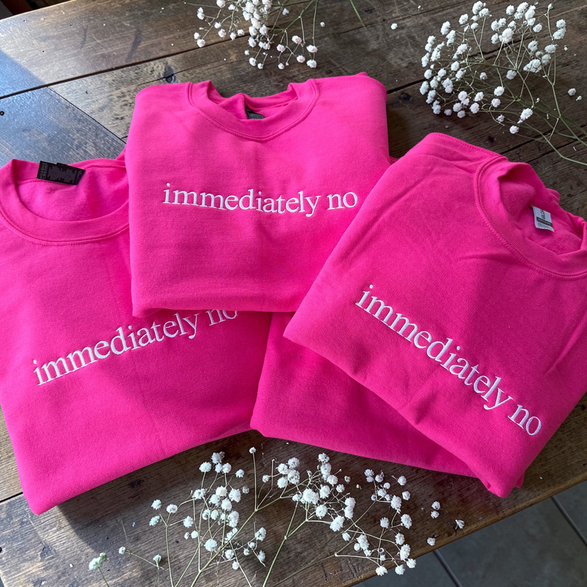 YOUTH Immediately No embroidered tee or sweatshirt