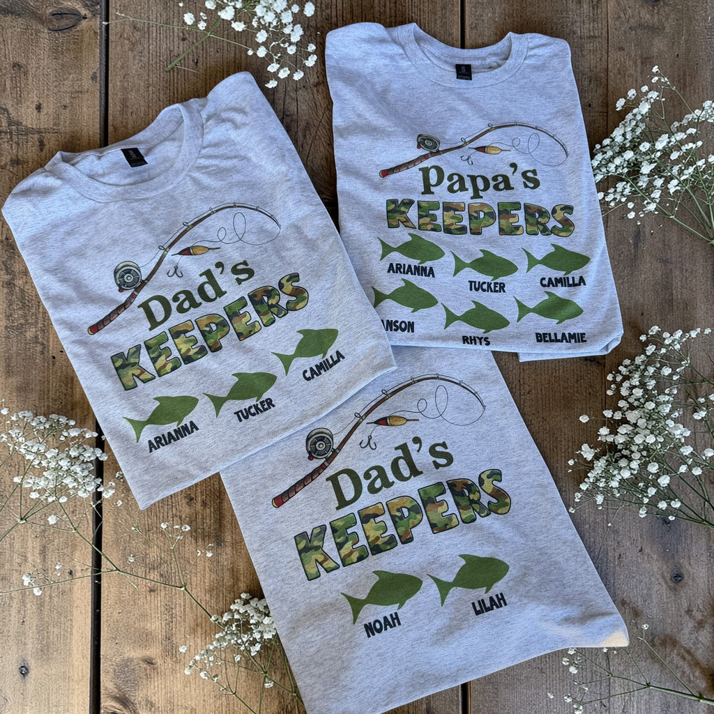 Personalized Dad’s Keepers Fishing Shirt