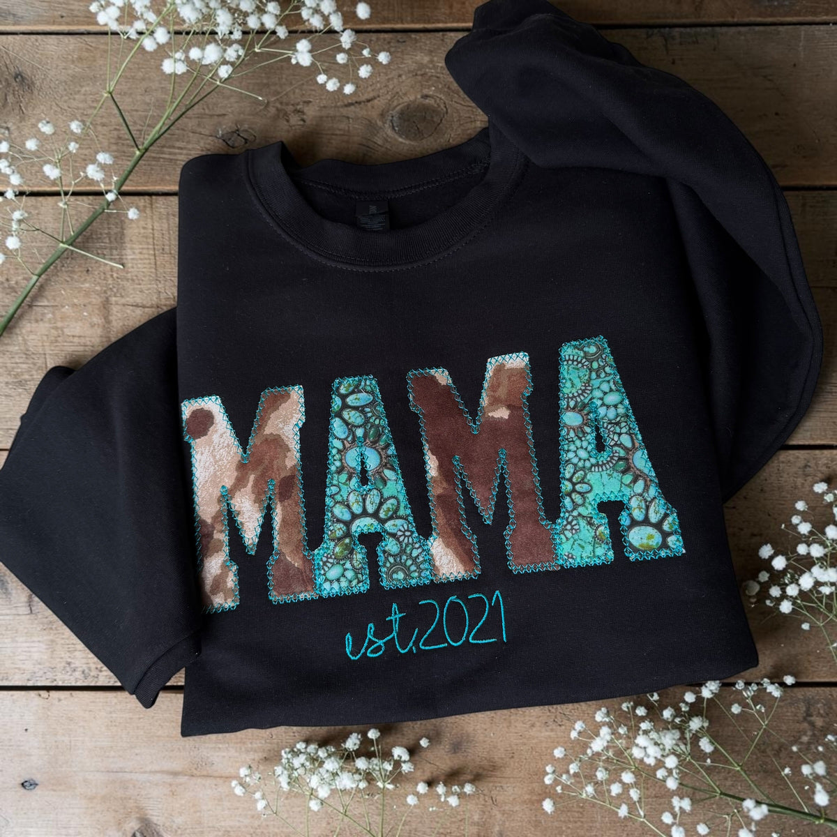 Boho Mama Sweatshirt, Auntie, Wifey Etc customizable