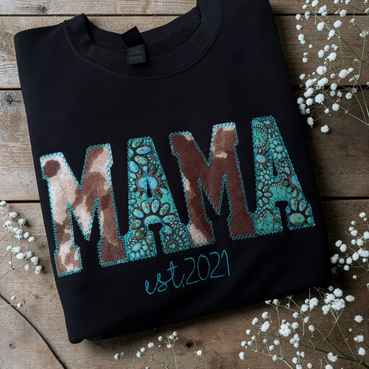 Boho Mama Sweatshirt, Auntie, Wifey Etc customizable