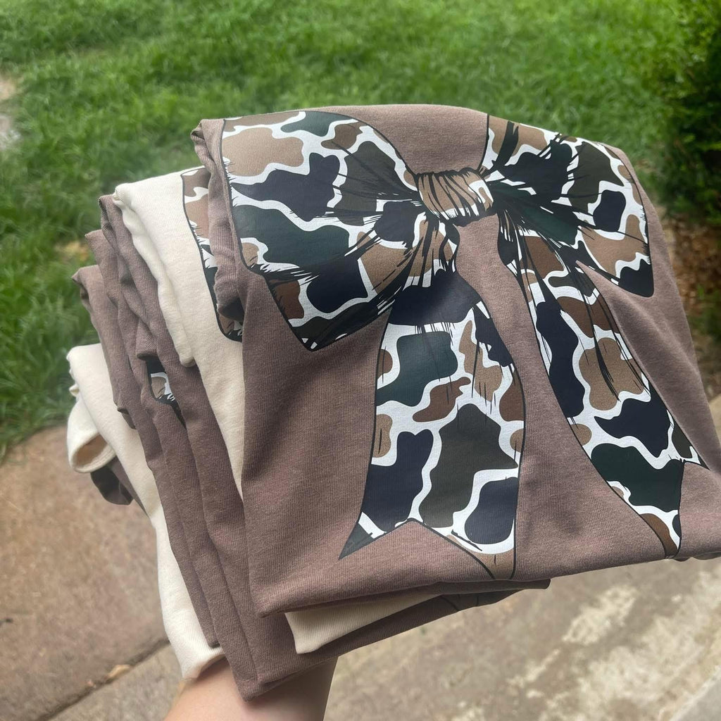 Camo Bow Graphic Tee