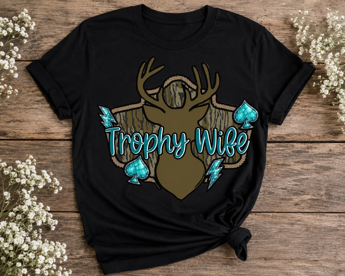 Trophy Wife deer silhouette Tee