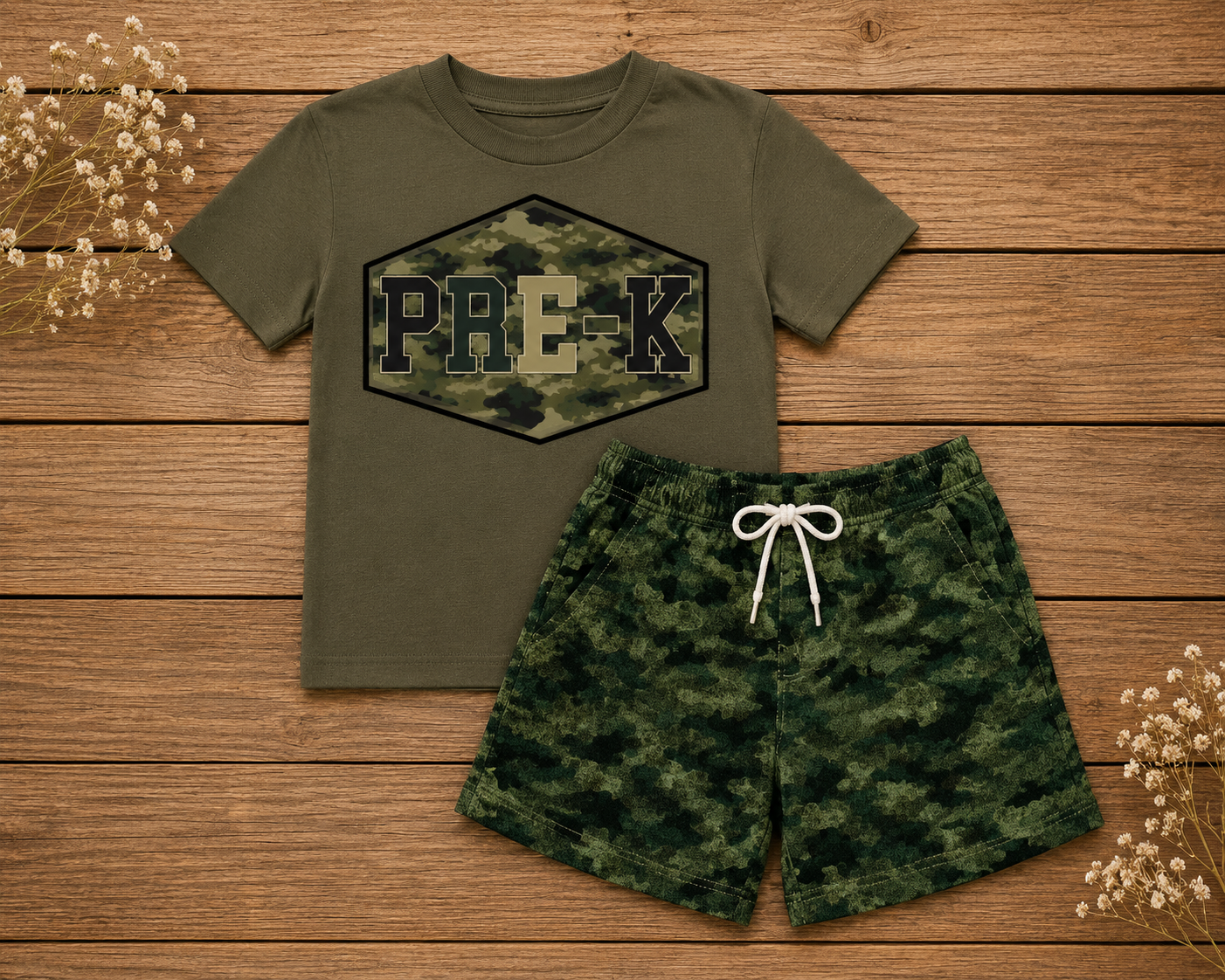 PRE ORDER - KIDS Camo School Outfit