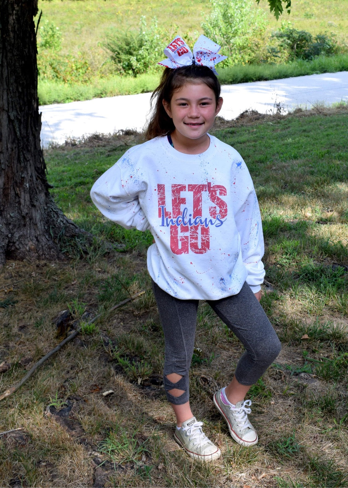 Seneca Indians crewneck or cheer bow