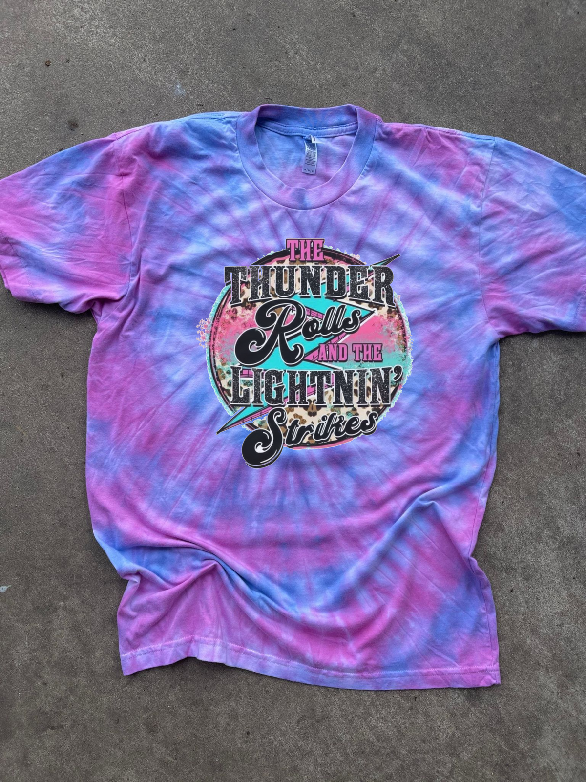 Thunder rolls hand dyed tee